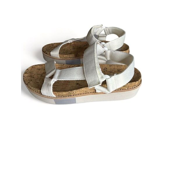 STEVEN by Steve Madden Women's Strap Belmar White Cork Flat Sandal Size 9 - Picture 3 of 8